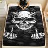 1 Stück Flannelldecke mit Satansymbol-Aufdruck, Hohe Qualität für alle Jahreszeiten, Heimdekoration, Wärme und Komfort, Perfekt für Weihnachtsgeschenke