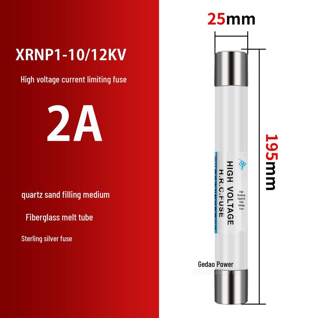 High-Voltage XRNP1-10/12KV Fuse: Current-Limiting & High Breaking Capacity PT Fuse Tube