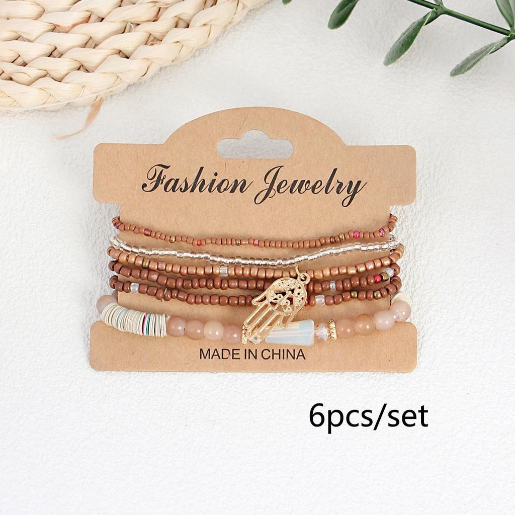 High-value ethnic style bohemian multi-layer bracelet, Xinjiang style summer wear beaded bracelet women's accessories