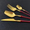 1 Set Matte Gold 304 Edelstahl Besteck Set Geschirr Set Westlichen Lebensmittel Geschirr Besteck Gabel Messer Löffel Für Hause