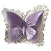 Butterfly Throw Pillow Plush Butterfly Pillow with Lace Ruffle Decorative Bedroom Cushion for Living Room Sofa Couch Bed Car