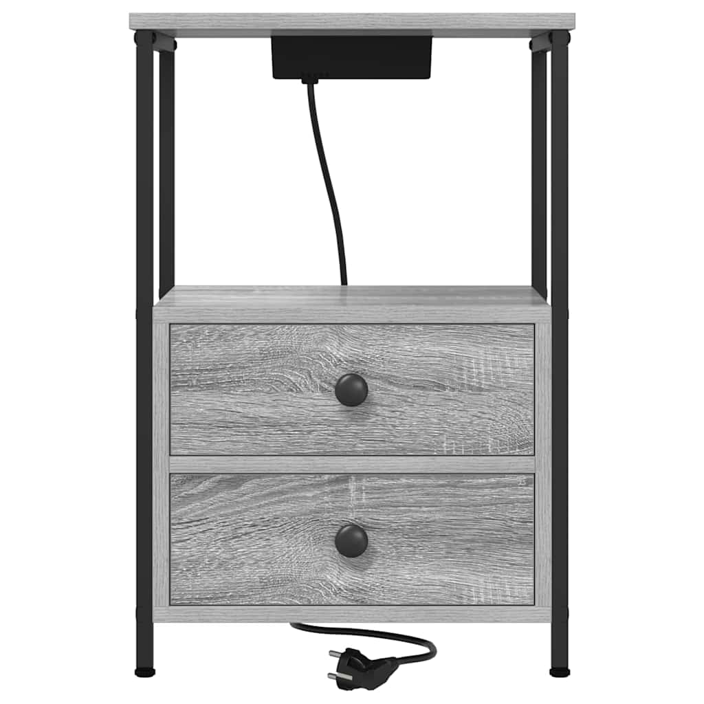 Nightstand Grey Sonoma 40 x 31 x 60 cm Particleboard