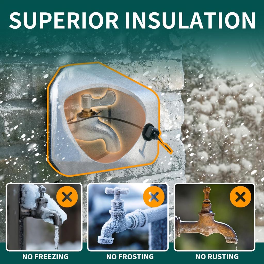 Outdoor Faucet Cover Foam Insulated Freeze Protection Tap Cover Winter Anti Freeze Waterproof Faucet Protector