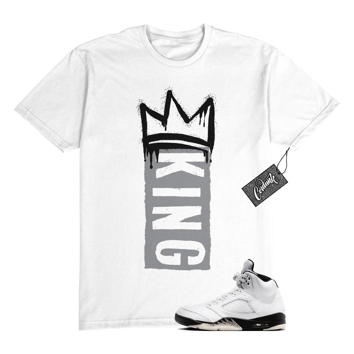 

5 Reverse Metallic White Black T Shirt Match K1 L