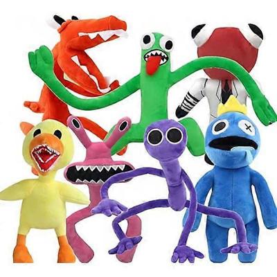 7 szt. Pluszowe Zabawki Rainbow Friends Pluszowe Zabawki Rainbow Game Pluszowy Rozdział 1 Czerwony Niebieski Zielony Pomarańczowy Fioletowy Różowy Miękkie Pluszowe Lalki Potwór Plusz Prezent Dla Fanów