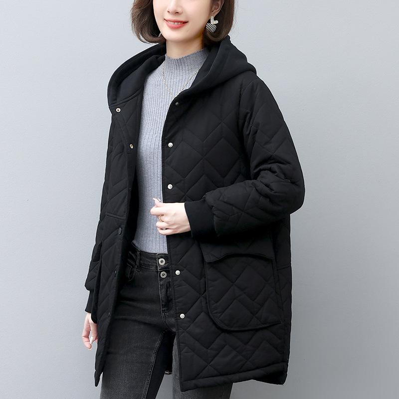 

Thick Hooded Cotton Coat L (110-125 lbs recommended) чорний
