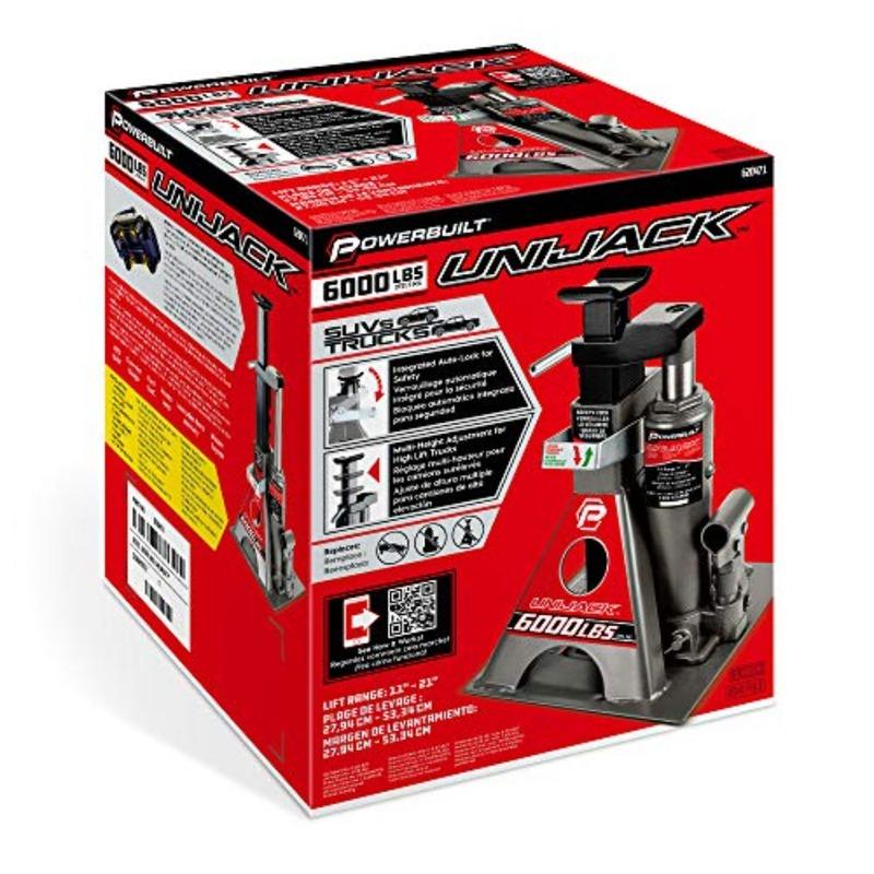 3-Tonnen-Flaschenwagenheber und Wagenheberböcke in einem 6000 Pfund Ccity All-in-One Autoheber Schwerlastfahrzeug Unijack Breite Basis 620471