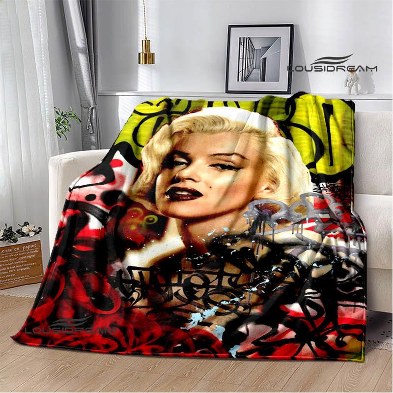 Marilyn Monroe Printed blankets picnic blanket Warm Flannel blankets Soft and comfortable blanket bed linings Birthday Gift