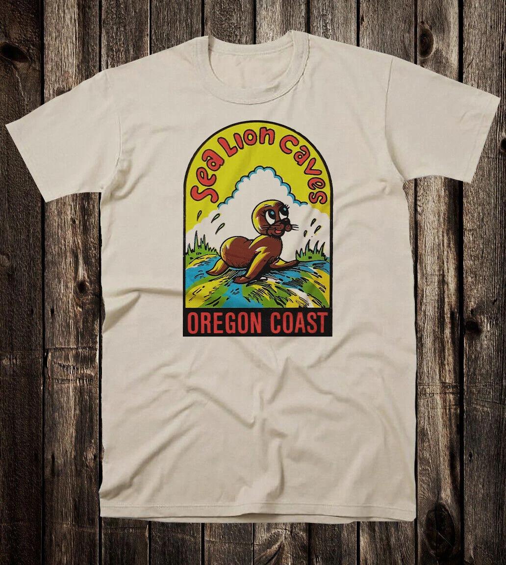Retro Travel Tee T Shirt Vtg Art Sea Lion Saves Oregon State Coast 3XL