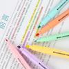 6PCS Cute Candy Color Highlighter Pen Stationery Double Headed Fluorescent Marker Pen Mark Pen Office School Supplies
