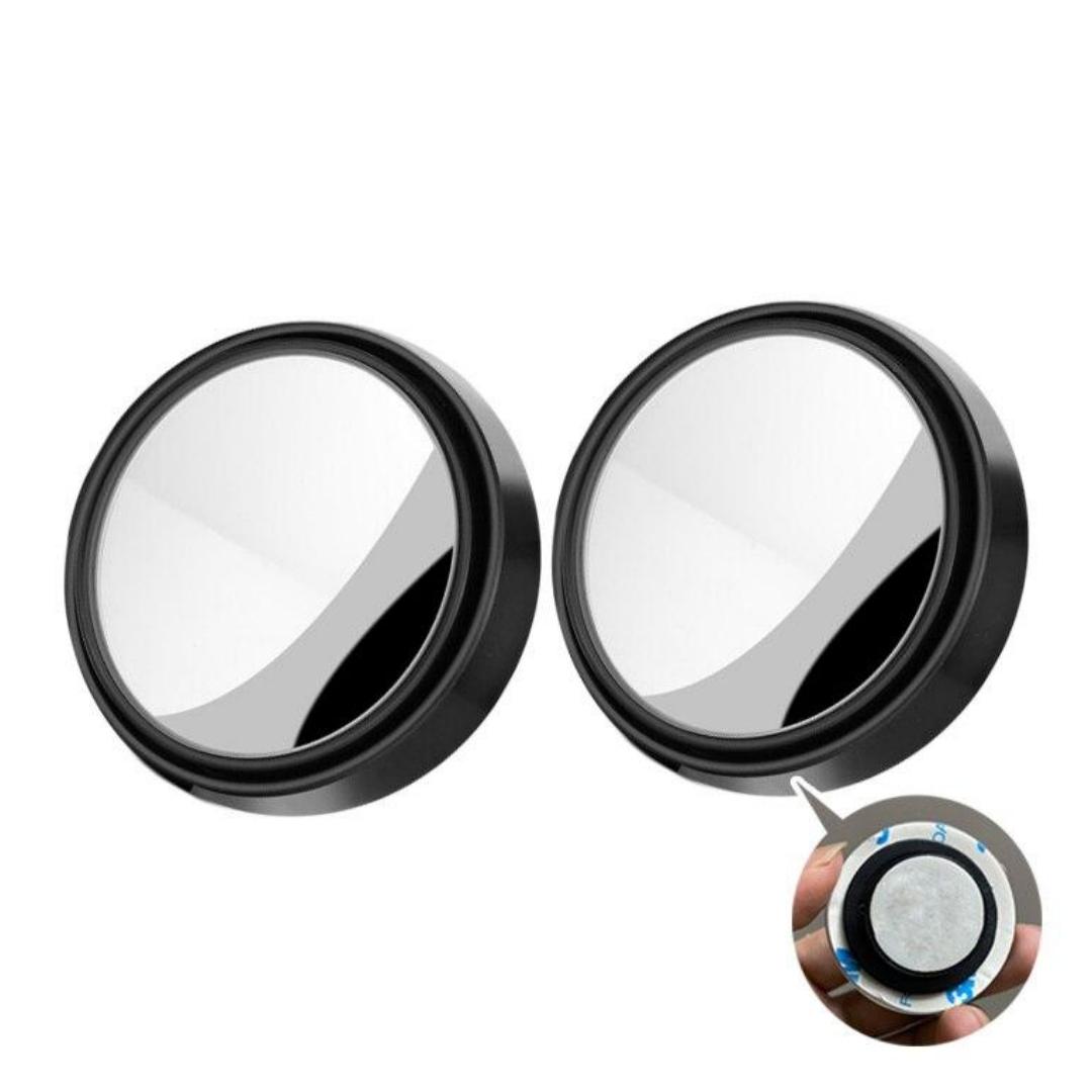 

2 шт. выпуклое вспомогательное зеркало заднего вида, вращение на 360 градусов, широкоугольная круглая рамка, зеркало заднего вида для слепых зон 2pcs чёрный