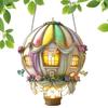 2D Flat Acrylic Hot Air Balloon Light Catcher Celebration Window Hanging Sun Catcher Home Decoration