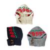 Handcrochet Flower Beanies Hat for Women Winter Soft Warm Balaclava Hat Shopping Scarf Caps Outdoor Windproof Neckwrap Hat
