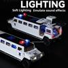 1:32 Extended Alloy Police Car Model Toy Doors Opened Sound Light Off-road Vehicles Metal Body Models for Children's Puzzle Toys