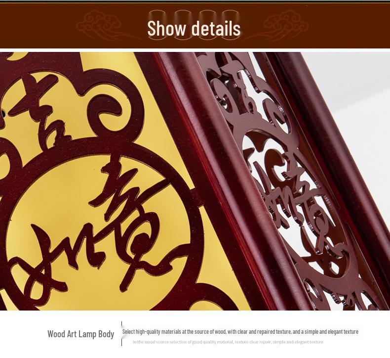 Antike massive Holz-Pendelleuchte im chinesischen Stil für Balkon, Teeraum, Flur oder Wohnzimmer.