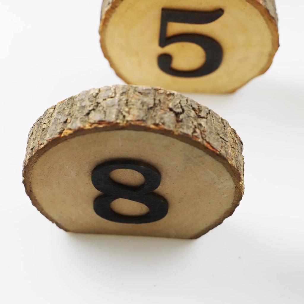 Andoer Wedding Table Number, 1-10 Wooden Table Number Rustic Party Wedding Decoration Number Blocks Professional Table Numbers For Wedding Reception