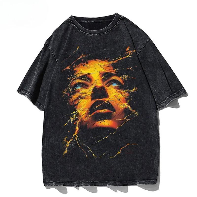 2026 Heiß Die Rückkehr von Vampurr T-Shirt Herren O-Ausschnitt Coole Sommer-T-Shirts Hohe Qualität Kurzarm-T-Shirts Mode-Oberteile Retro Streetwear Lässiges Lockeres T-Shirt