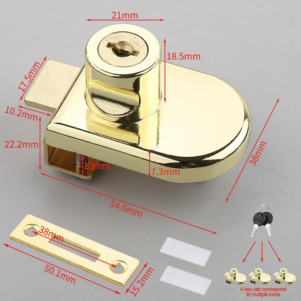 Gold Display Case Wine Cellar Glass Door Lock Latch