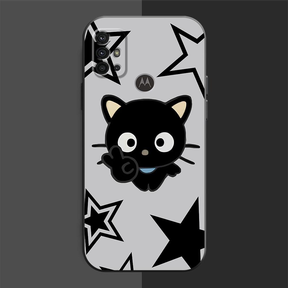 Cute Funny Lucky Cat Cover Phone Case for Motorola Moto G71 G72 G60 G22 G50 G51 G52 G53 G73 G60s G30 G32 G31 Black Soft