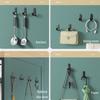 3/5PCS Self Adhesive Strong Wall Organizer Hook Behinddoor Key Cloth Hanger Hook Bathroom Robe Towel Holder Rack Kitchen Home Organizer