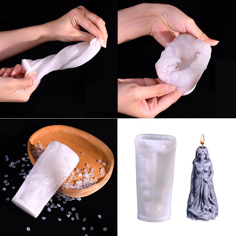 Halloween DIY Craft Silicone Ghost Bride Groom Candle Mold Mould Resin Molds