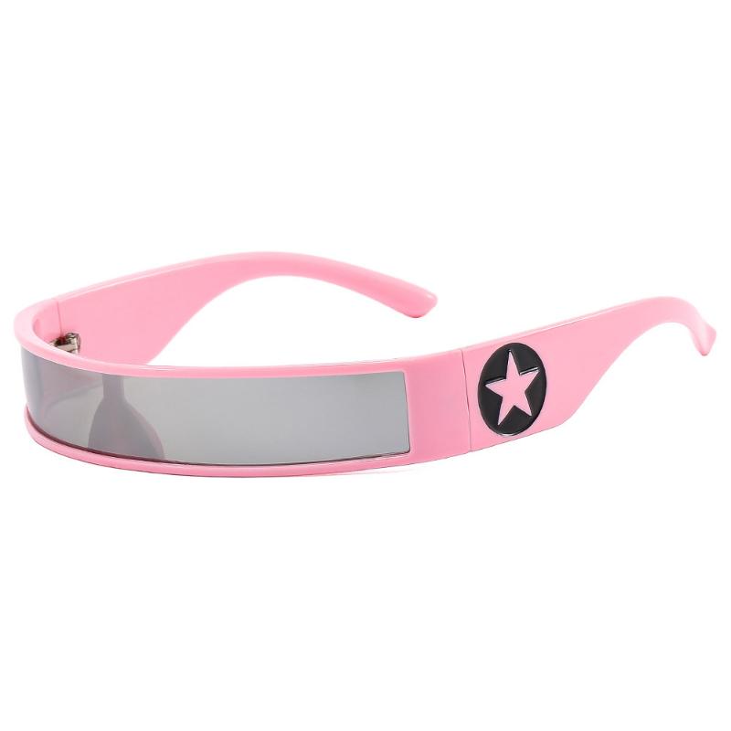 Futuristic Narrow Cyclops Visor Sunglasses Laser Eyeglasses Uv400 Personality Sun Glasses Costume Eyewear Luxury Men Glasses