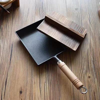Cast Iron Tamagoyaki Frying Pan with Cedar Lid