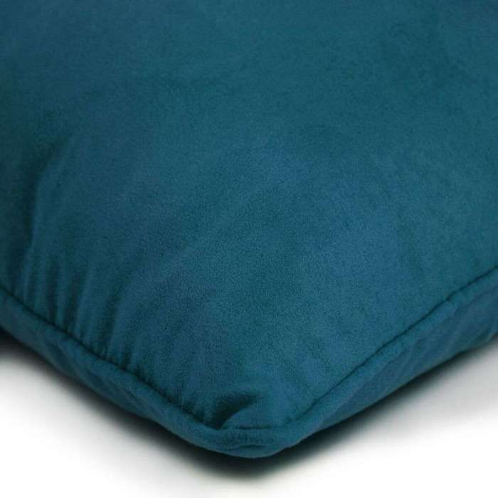 Coussin en suédine bleu intense 60x40