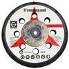 5-inch 8-hole M8 Thread Polishing Pad With Backing, 12,000 Rpm, Suitable For High-speed Polishing Of Wood Metal Plastic Stone
