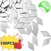 100~500 STK Spejl Mosaik Flise Klistermærke Engros Diamant Rombus Form DIY Håndværk Håndlavet Tilbehør Hjemme Væg Kunstværk Dekoration Forsyning