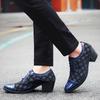 Men High Heels Blue Derby Red Wedding Dress Dance Shoes Business Elevator Shoes Black Formal Tuxedo Shoes Large Size