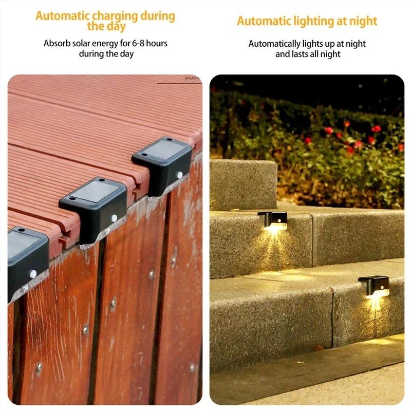 Christmas Outdoor Solar Decorative Light Patio Courtyard Passage Guardrail Step Lamp Outdoor Garden Borders Terrace Fence Light