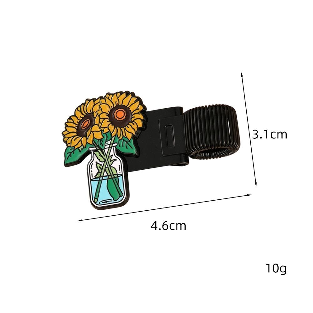 Spring Metal Clip Flower Bookmark Elegant Hand Account Stationery Clip New Metal Pen Clip  Notebook