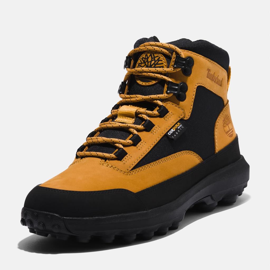 Timberland Converge Leather & Fabric Mid Men's TB0A652D2311 Wheat with Black Nubuck, 9.5 / 27.5cm