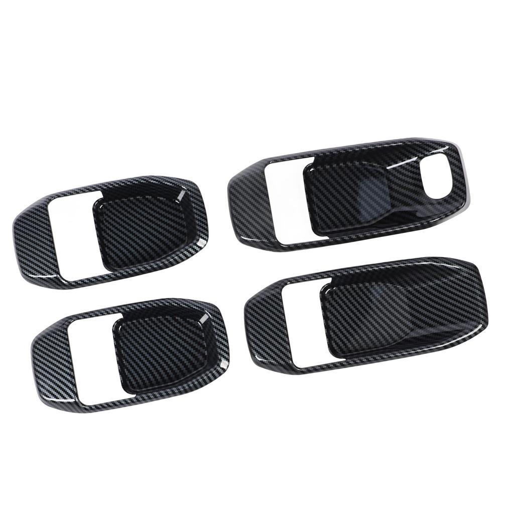 4pcs Inner Door Handle Bowl Cover Trim Set Interior Door Bowl Panel Protector Sticker Replacement for JL JLU 2018-2025