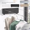 Retractable Clothesline, Retractable Laundry Line Double Stainless Steel Clothes Line Retracting Wall Mount Clothes Drying Line with Lock for Indoor
