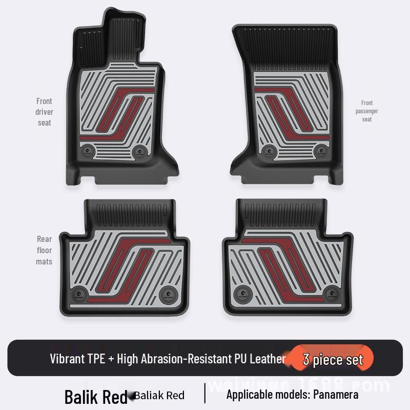 Baidequan Colorful TPE Floor Mats for Porsche Cayenne/Panamera/Macan Trunk