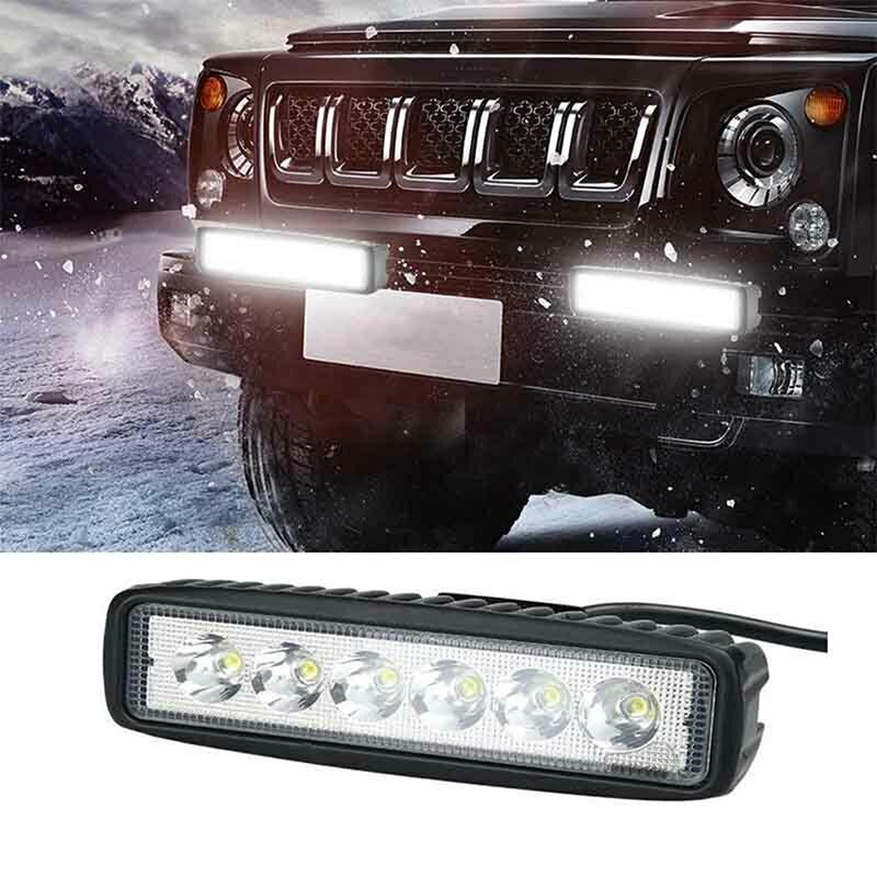 18W 6Inch Led Work Light Bar Flood Lamp Offroad Driving Fog 4Wd Ute Suv Truck