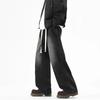 2026 Spring Autumn Men Loose Denim Pants Men Jeans Elastic Waist Casual Wide Leg Pants High Street Boys Loose Trousers