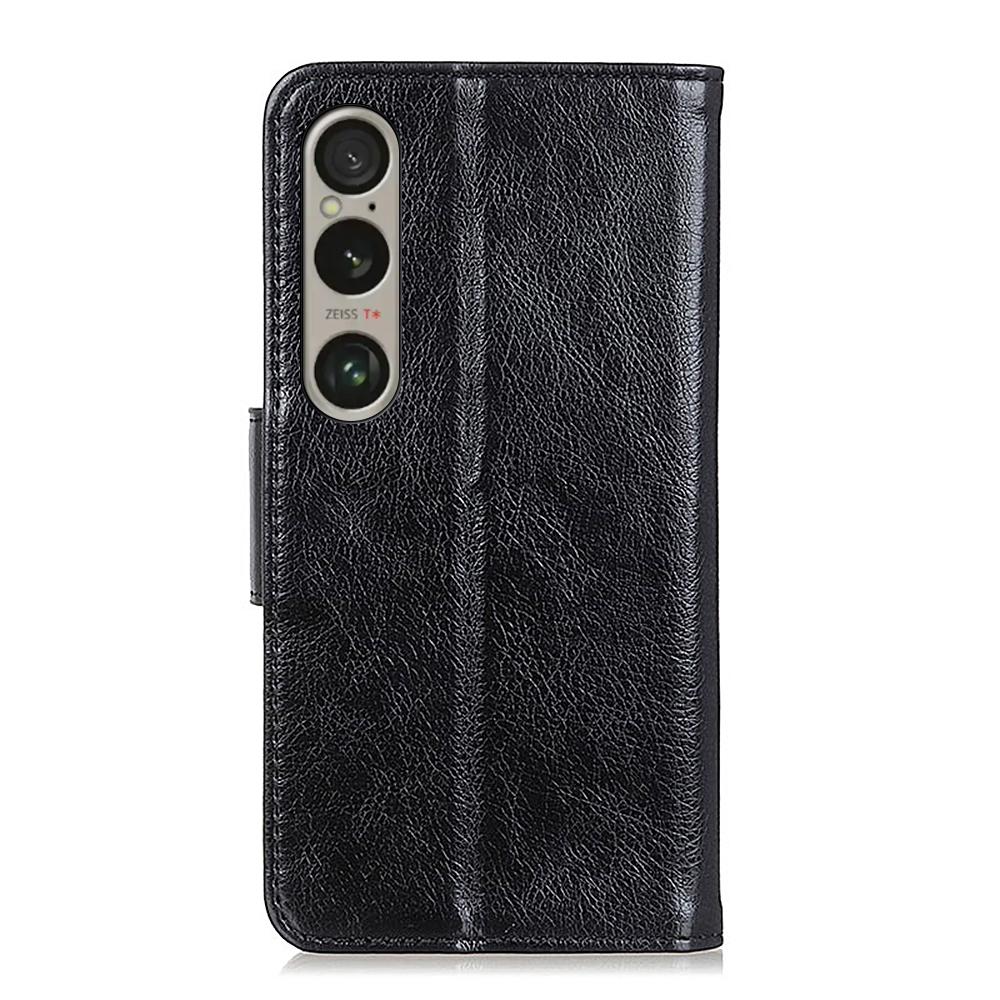 For Sony Xperia 1 VI Phone Case Split Leather Wallet Stand Nappa Texture Shockproof Cover