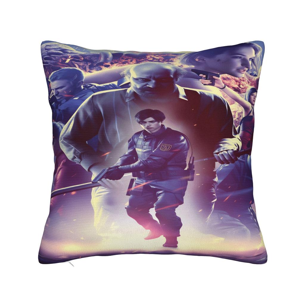 Residents Evils Pillow Case Graphic Pillow Cover For Living Room Bed Chair Vintage Pillowcases
