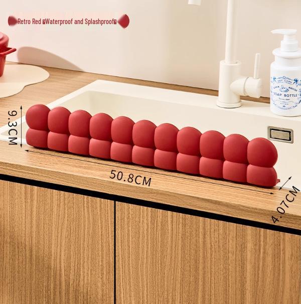 Dopamine Silicone Splash Guard: Waterproof, Easy-to-Clean Sink Edge Barrier for Kitchen and Bathroom.