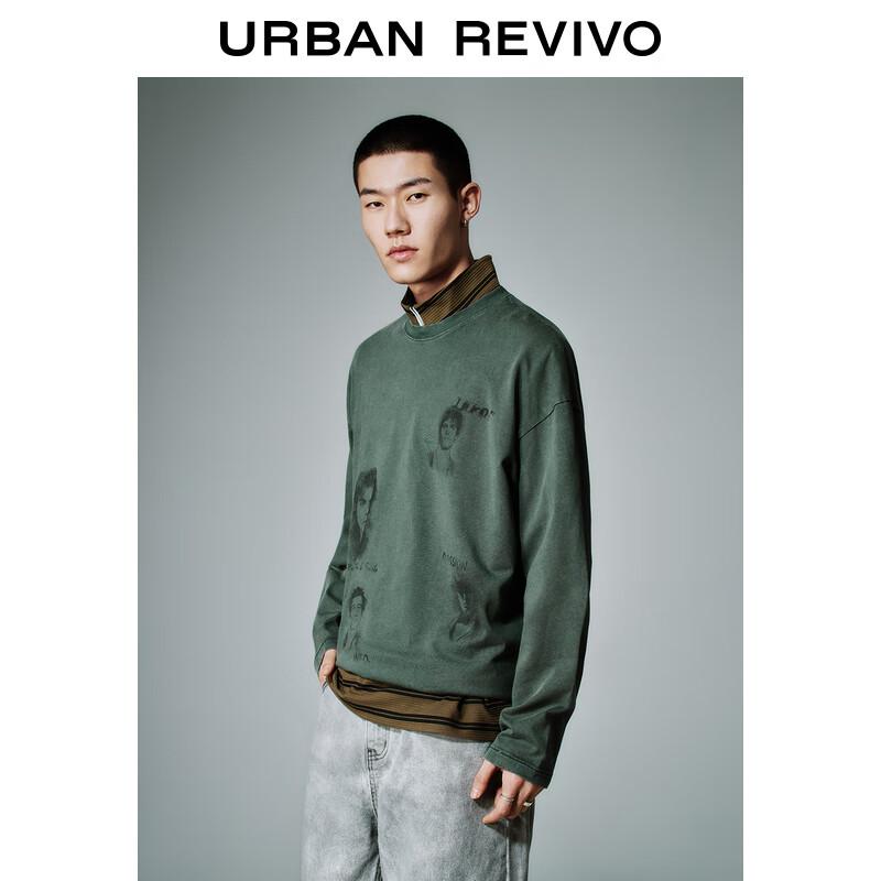 UR Men's Street Style Character Print Long Sleeve T-shirt