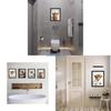 Fun Cattle Bathroom Wall Art Funny Animal Humor Picture with Frame Fun Prints D57B