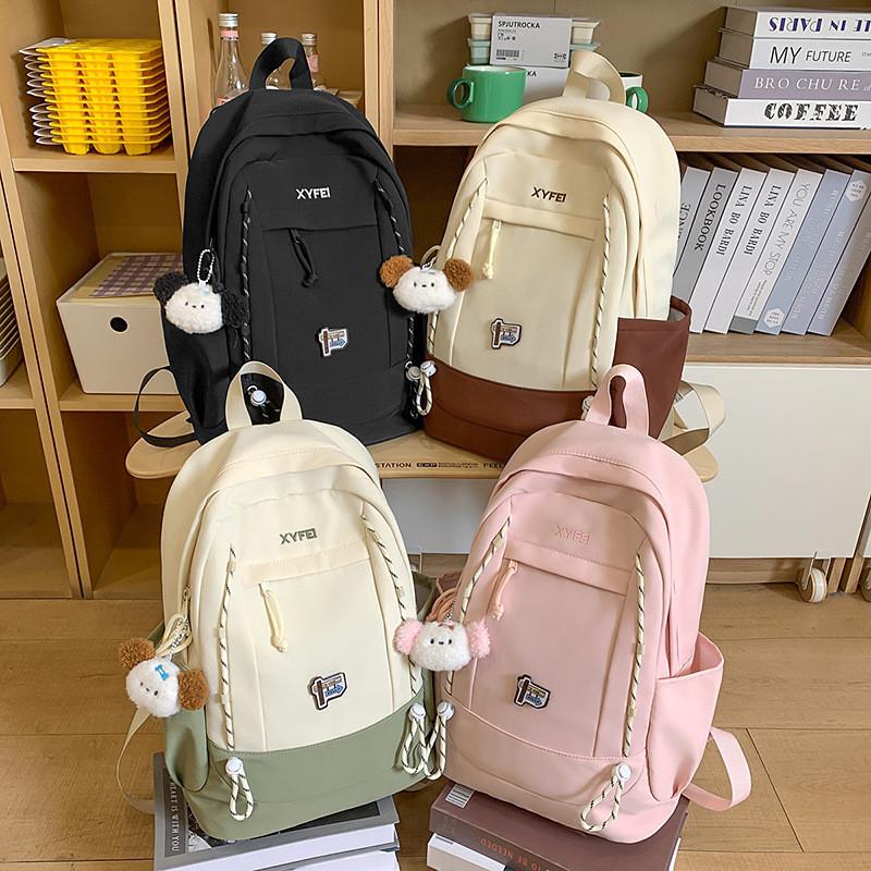 Letter Pattern Xyfet Travel Backpack With Ergonomic Shoulder Schoolbag System