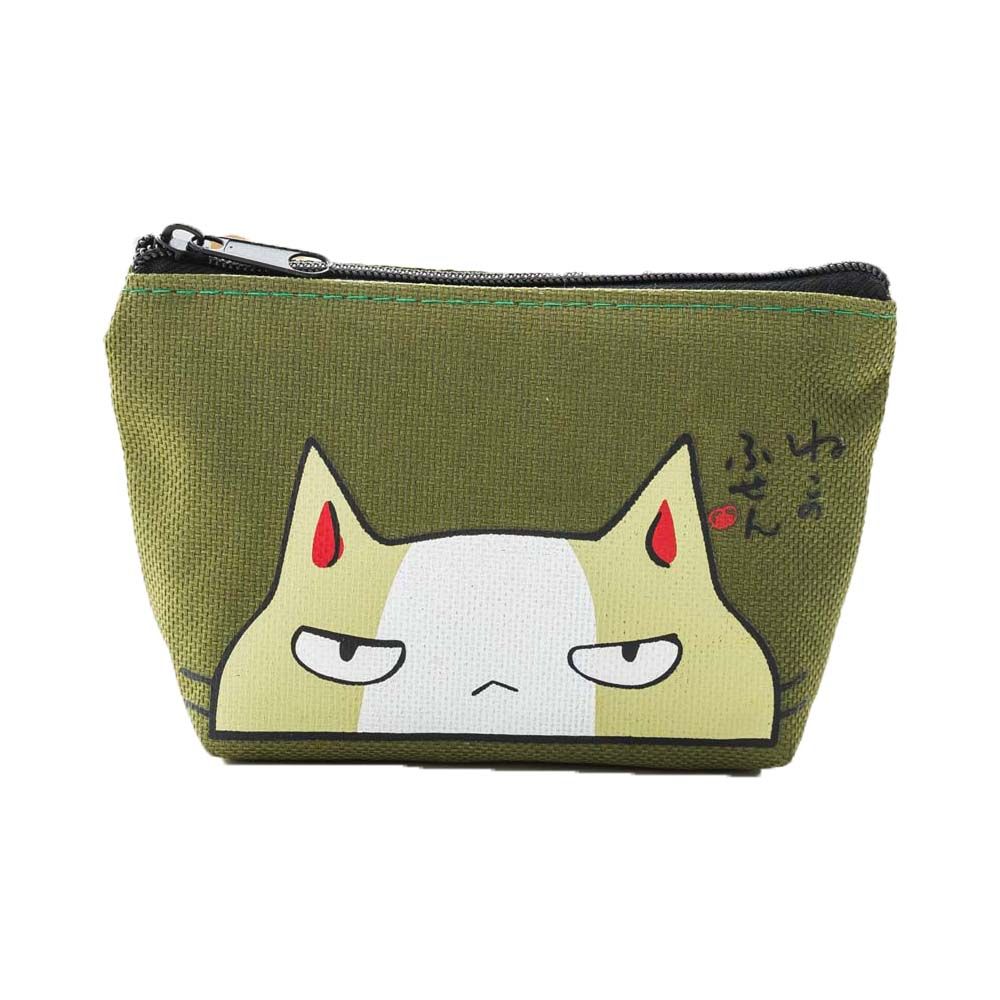 Cat Print Oxford with Zipper Cartoon Women Wallets Card Holders Korean Money Bag Small Coin Purse