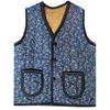 K-Grannycore Floral Fleece Kimjang Vest Jokki (Blue Garden) – Karina & Jennie Inspired Retro Cozy Look