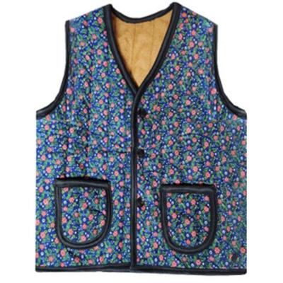 K-Grannycore Floral Fleece Kimjang Vest Jokki (Blue Garden) – Karina & Jennie Inspired Retro Cozy Look