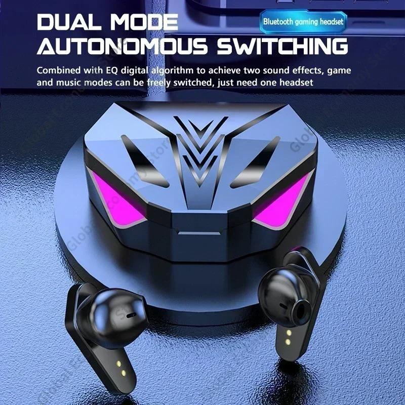 Gaming Earbuds Wireless Bluetooth Earphones With Mic Bass Audio Sound Positioning 9D Stereo Music HiFi Headset For Gamer