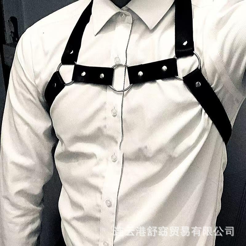 Chest Chain, Sexy Men's Straps, Neck Strap, Body Punk Style, Shoulder Strap, Chest Strap, Shirt, Belt Accessories Matching